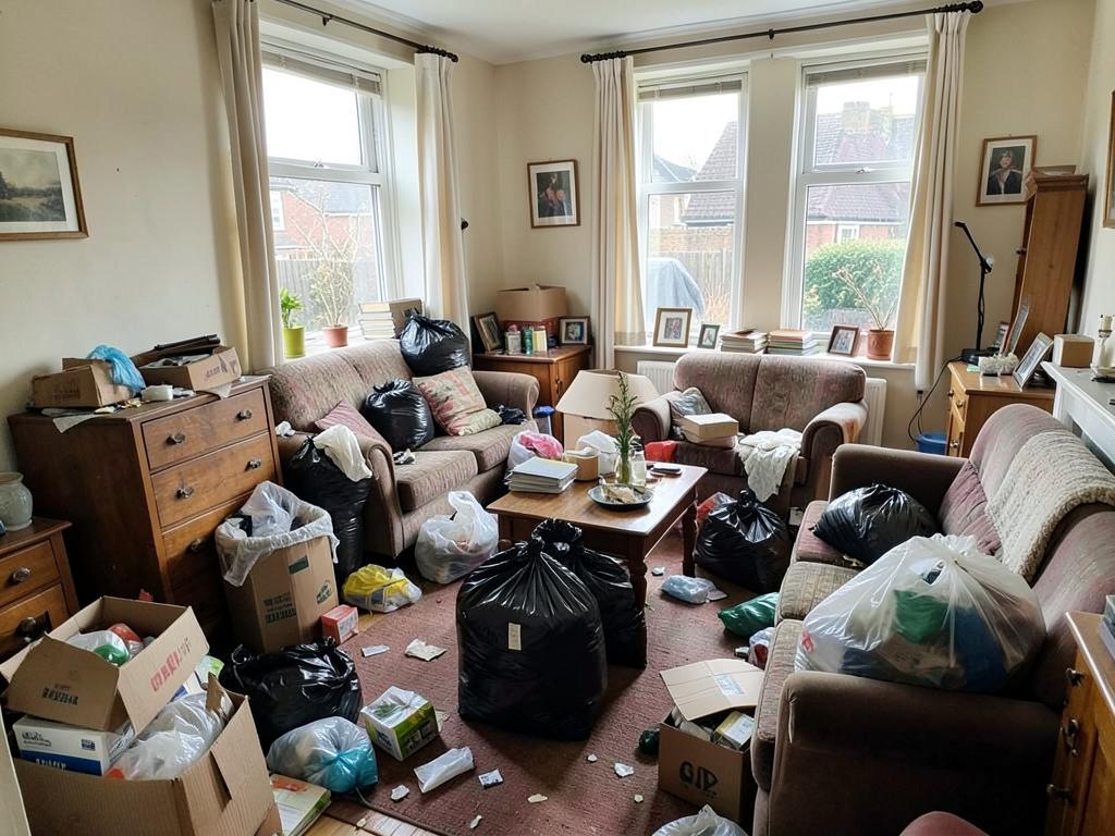 Manchester property packed with household clutter before clearance