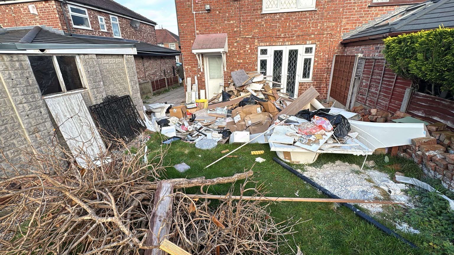 Before - Back garden clearance - Manchester